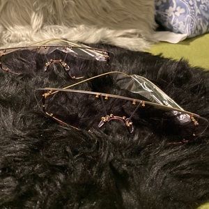 Soft Clear Pink and Gold Sunglasses